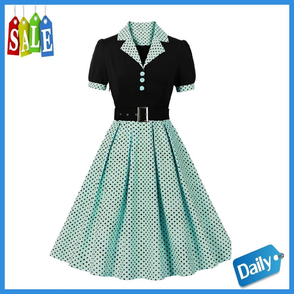 Vintage 1950s Swing Dress Midi Cocktail Party Evening Gown